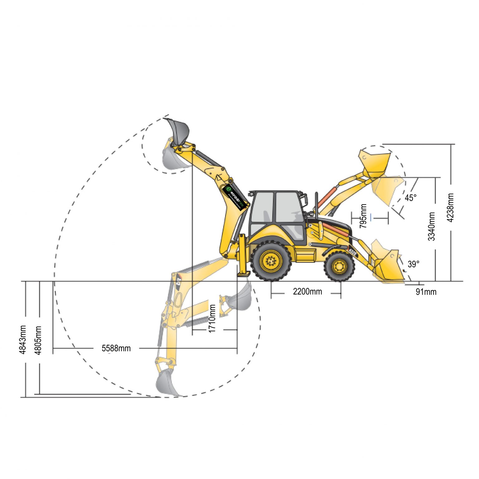 432E Backhoe Loader - Ezyquip Hire