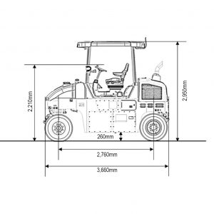 CP1200W Pneumatic Roller