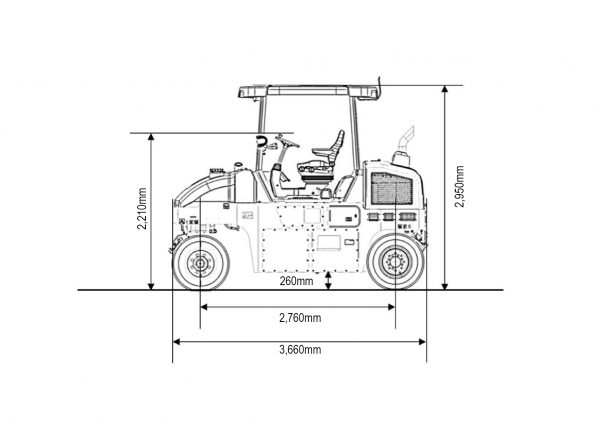 CP1200W Pneumatic Roller