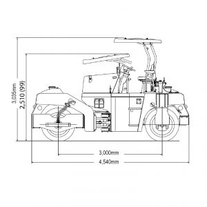 GW750-2 Vibratory Pneumatic Roller