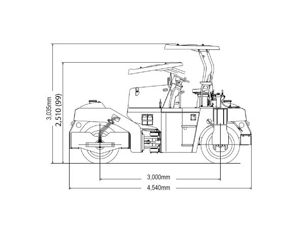 GW750-2 Vibratory Pneumatic Roller